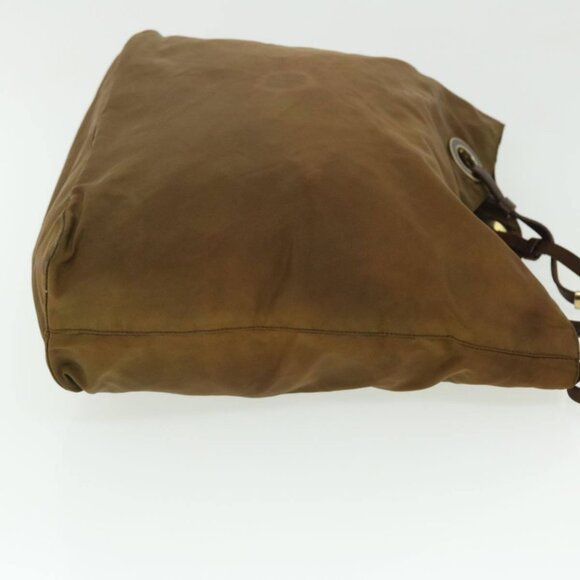 PRADA Tote Bag Nylon Brown Auth cl694 - Picture 4 of 15